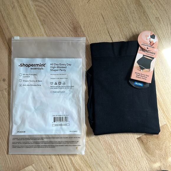 Shapermint Essentials All Day Every Day High-Waisted Shaper Panty Black XL/2X - Picture 6 of 7